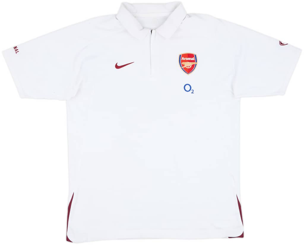 2006-07 Arsenal Nike 1/4 Zip Polo Shirt - 6/10 - (L)
