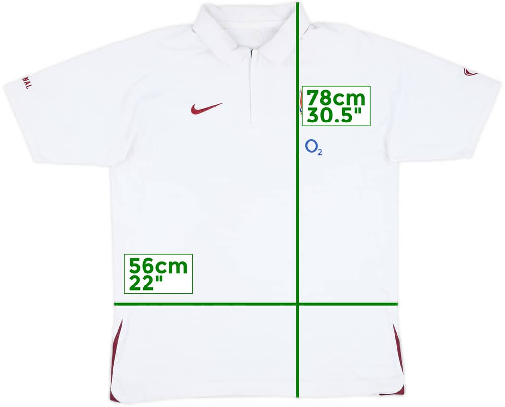 2006-07 Arsenal Nike 1/4 Zip Polo Shirt - 6/10 - (L)