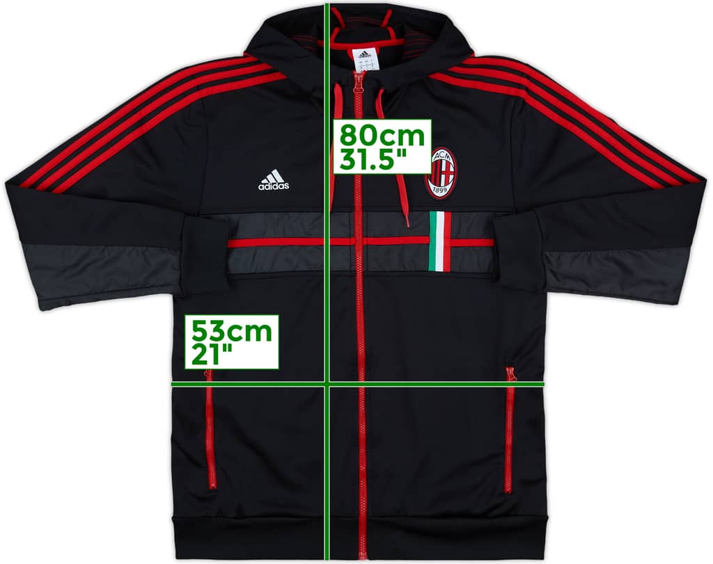 2012-13 AC Milan adidas Hooded Track Jacket - 10/10 - (L)