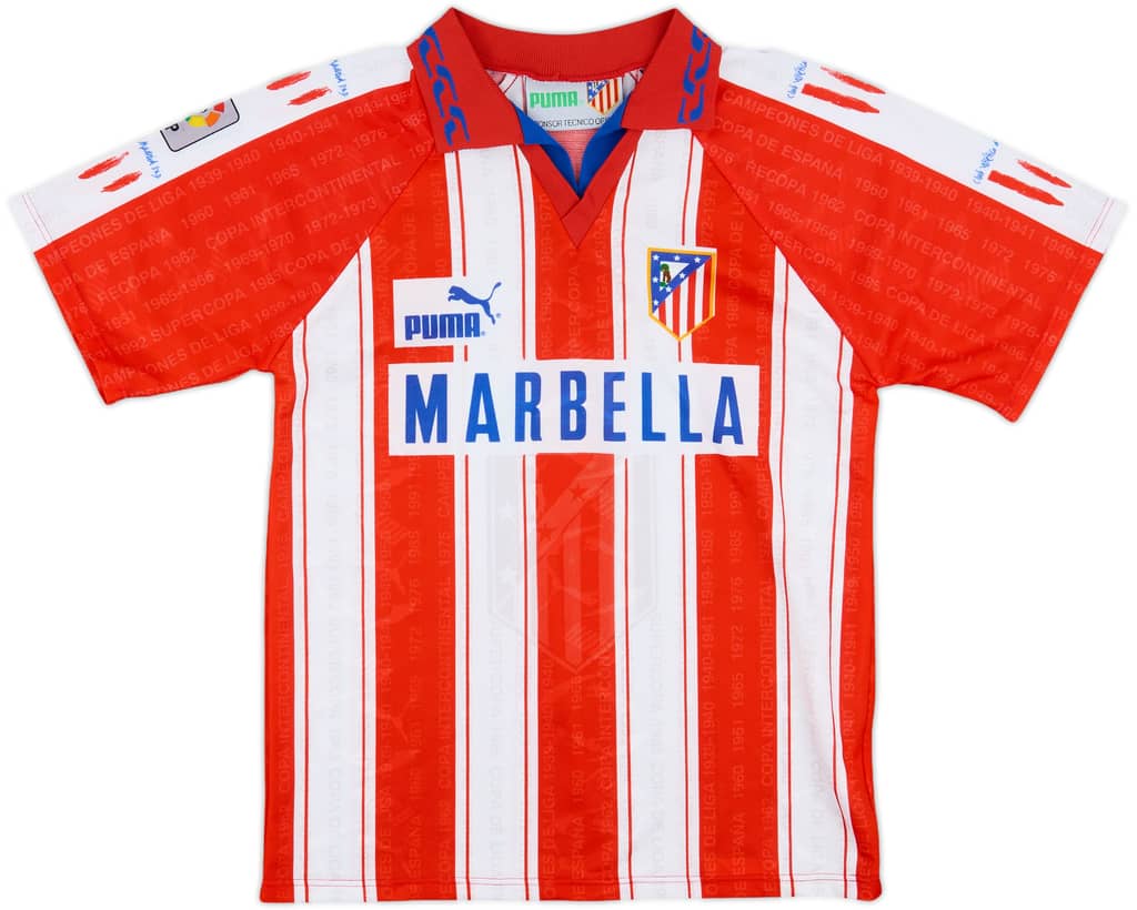 1994-95 Atletico Madrid Home Shirt - 10/10 - (L.Boys)