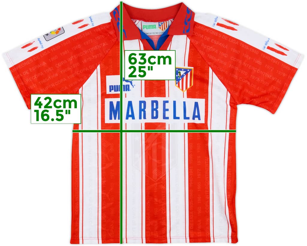 1994-95 Atletico Madrid Home Shirt - 10/10 - (L.Boys)