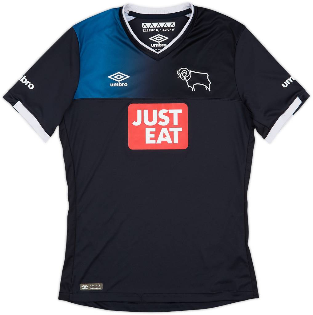 2016-17 Derby County Away Shirt - 10/10 - (L.Boys)