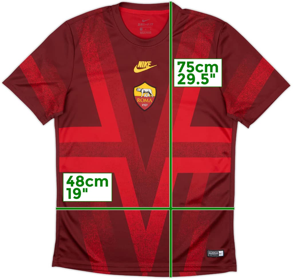 2019-20 Roma Nike Pre Match Shirt - 9/10 - (M)