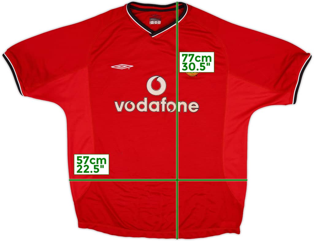 2000-02 Manchester United Home Shirt - 5/10 - (XL)