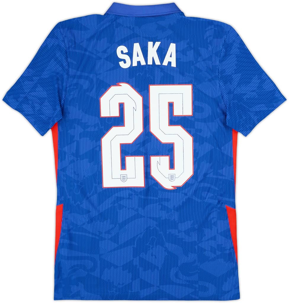 2020-21 England Authentic Away Shirt Saka #25 - 9/10 - (S)
