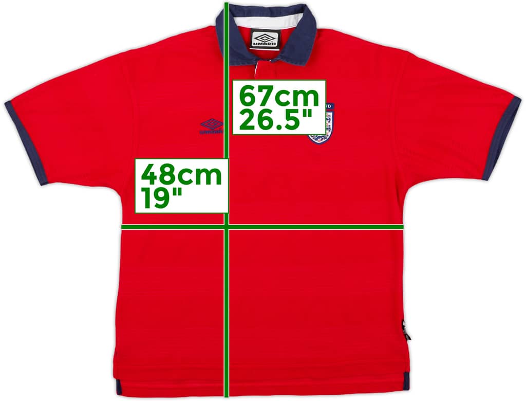 1999-01 England Away Shirt - 8/10 - (M.Boys)