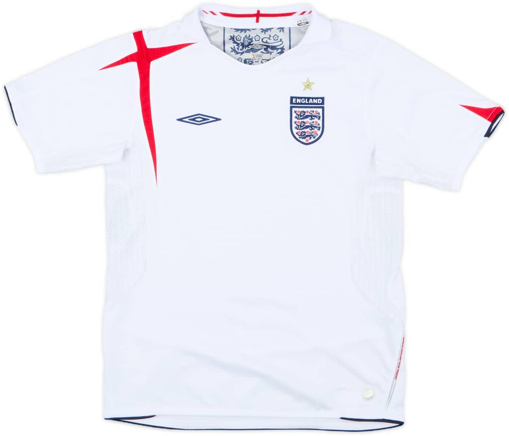 2005-07 England Home Shirt - 6/10 - (M.Boys)