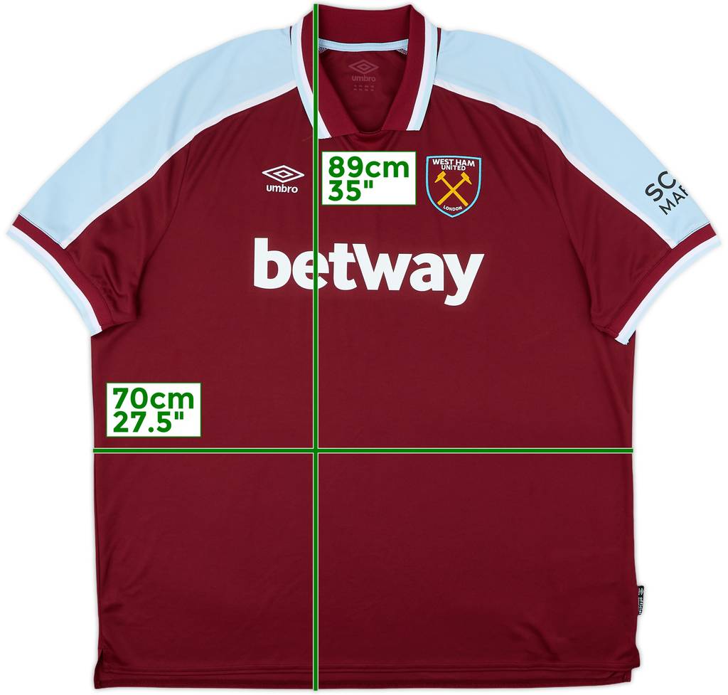2021-22 West Ham Home Shirt - 10/10 - (4XL)