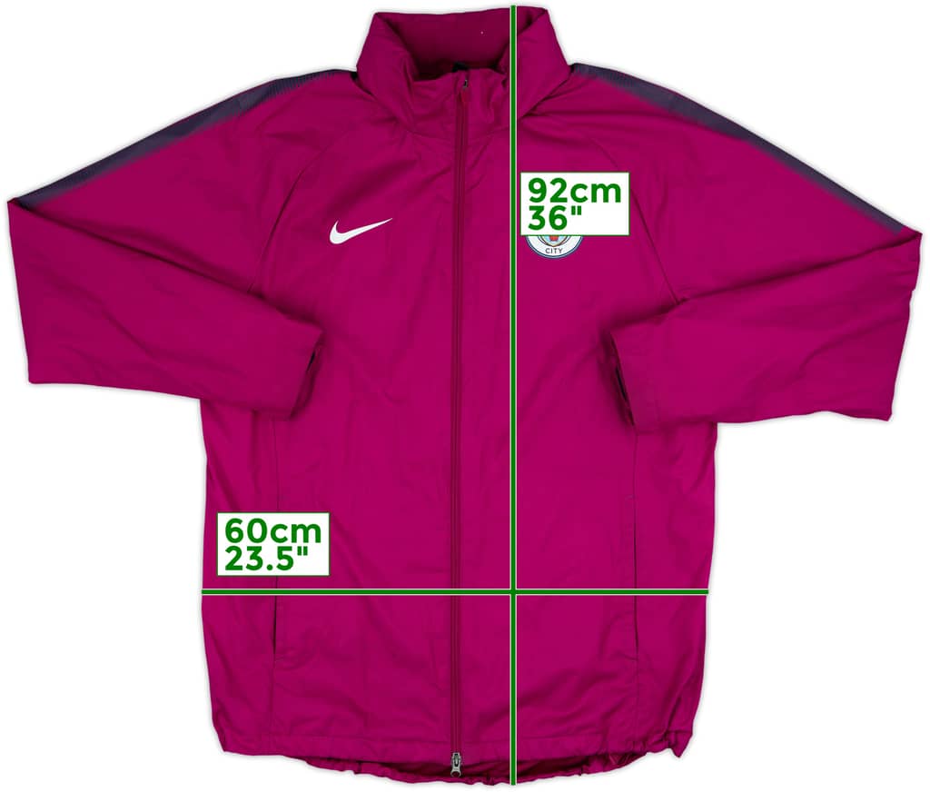 2018-19 Manchester City Nike Hooded Rain Jacket - 8/10 - (XL)