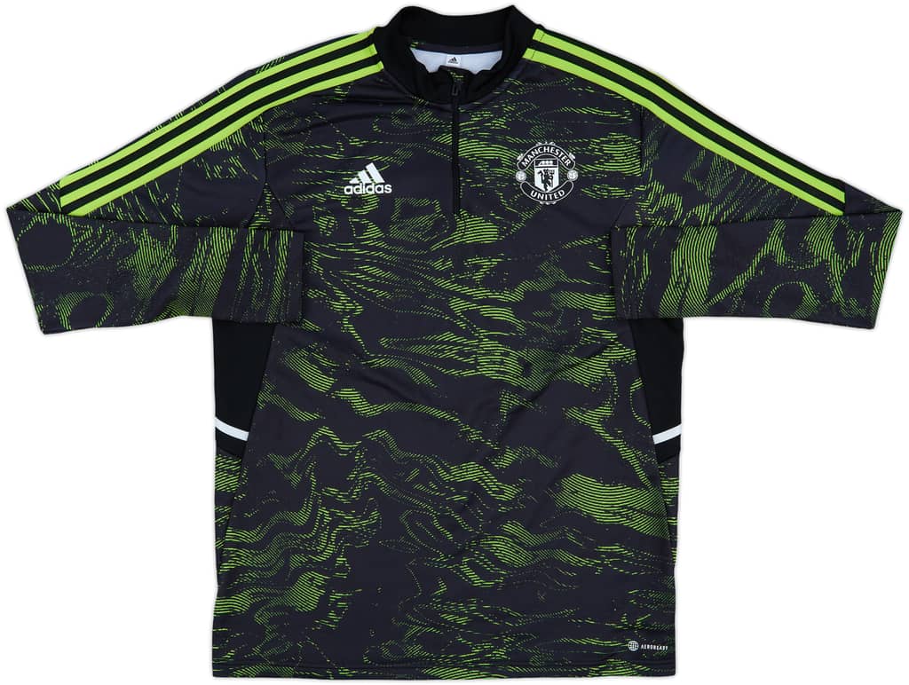 2022-23 Manchester United adidas 1/4 Zip Training Top - 10/10 - (L)