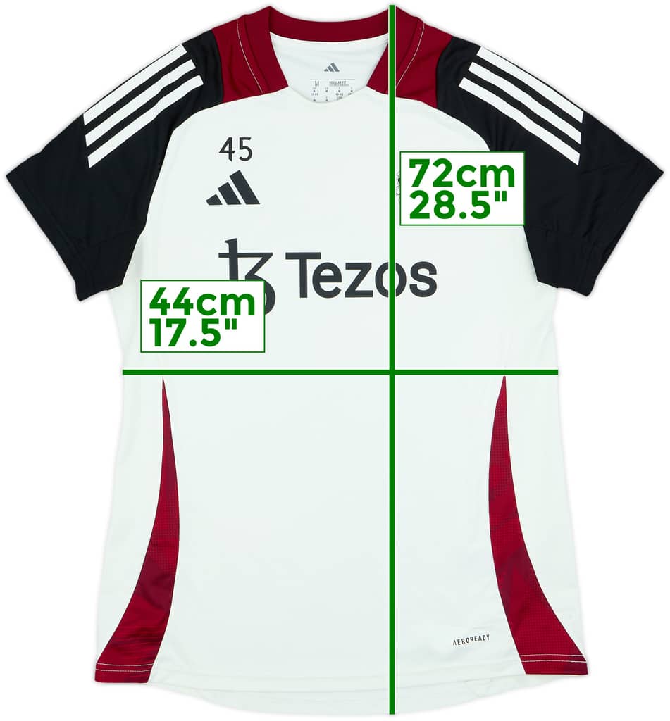 2024-25 Manchester United Women's adidas Player Issue Training Shirt #45 (Women's M)