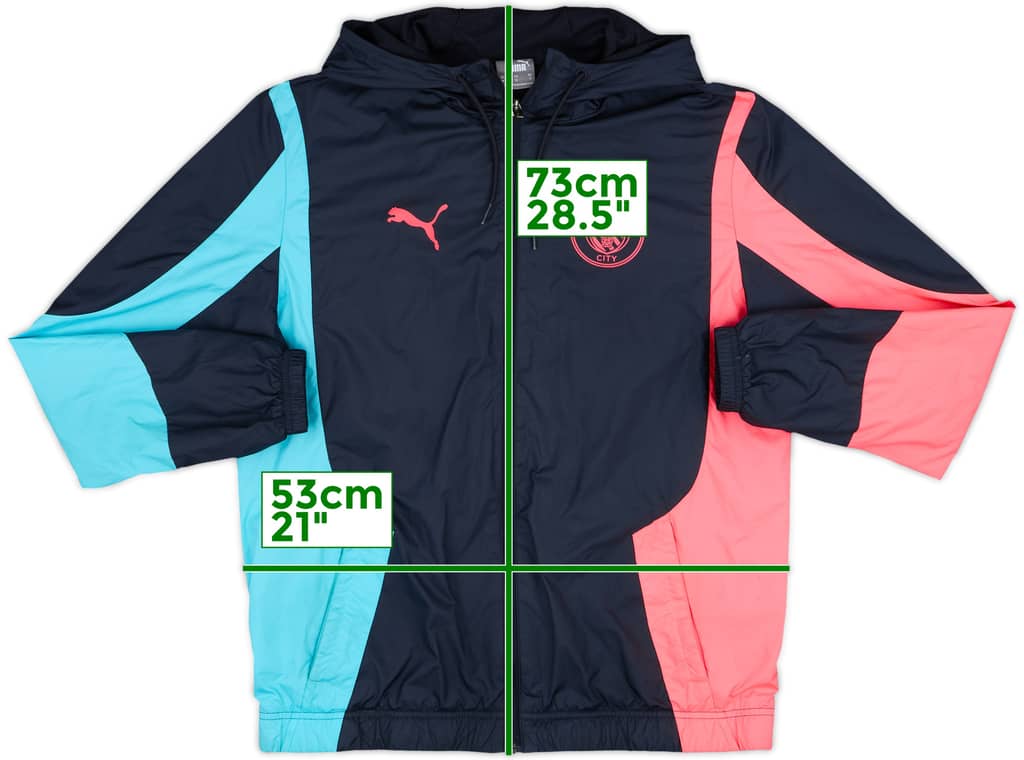 2023-24 Manchester City Puma Hooded Track Jacket - 7/10 - (M)