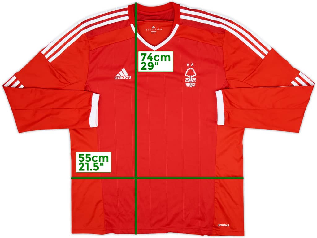 2014-15 Nottingham Forest Home L/S Shirt - 9/10 - (XL)