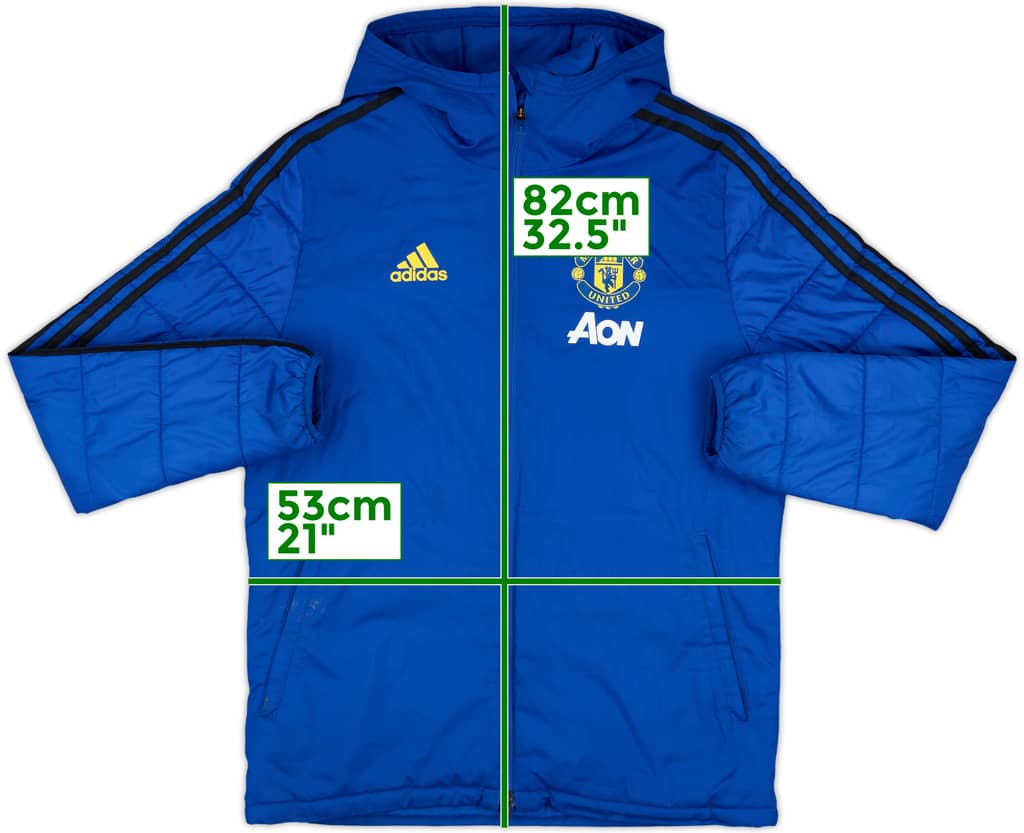 2019-20 Manchester United adidas Padded Bench Coat - 6/10 - (S)