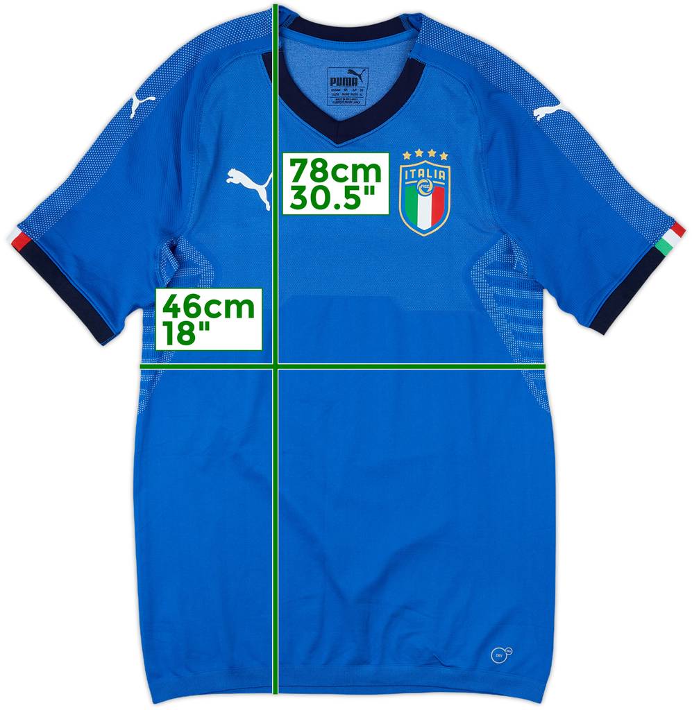 2018-19 Italy Authentic Home Shirt - 9/10 - (XL)
