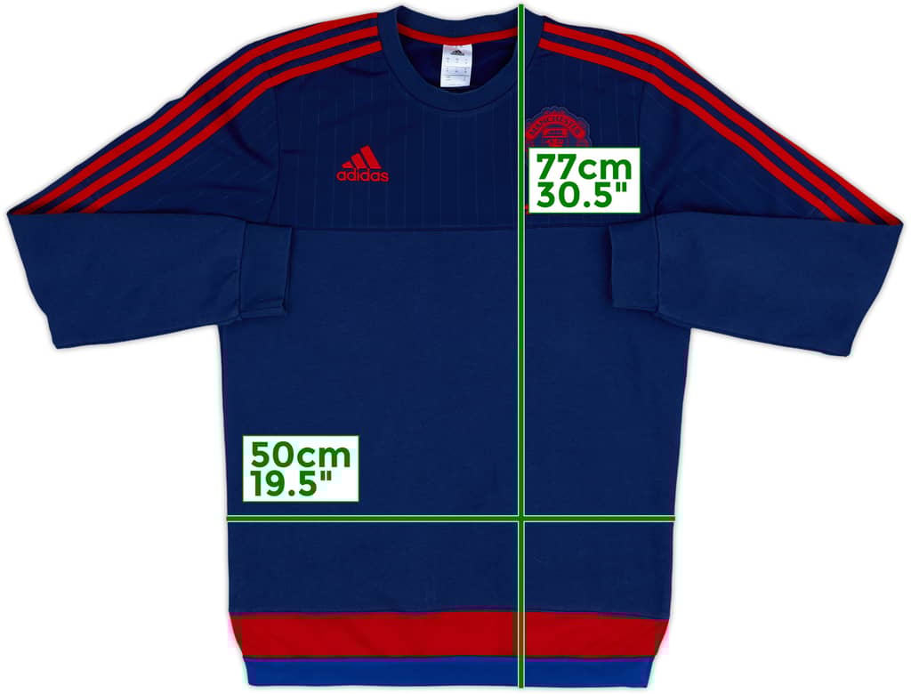 2015-16 Manchester United adidas Sweat Top - 8/10 - (M)