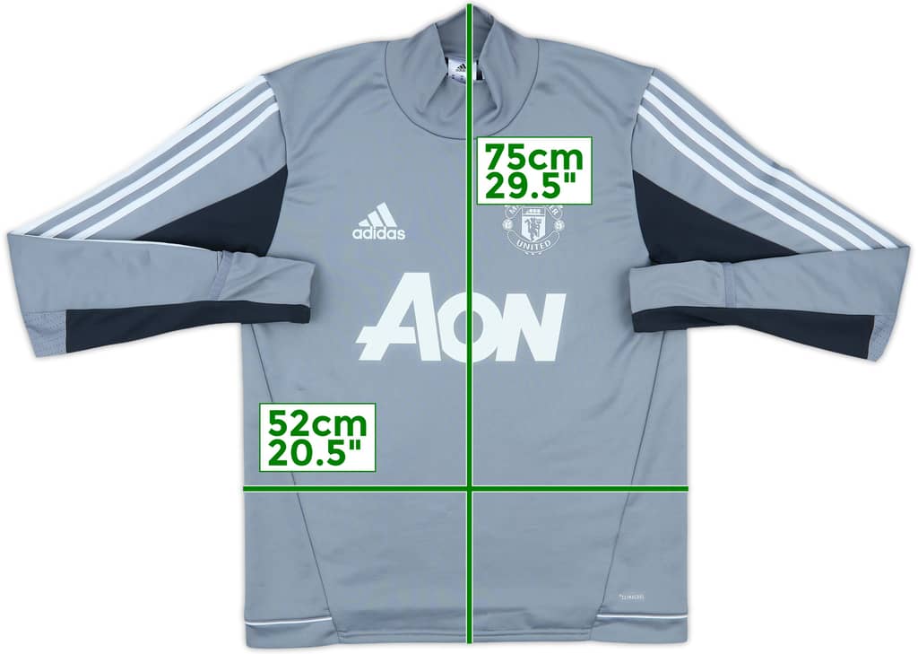 2017-18 Manchester United adidas Drill Top - 8/10 - (M)