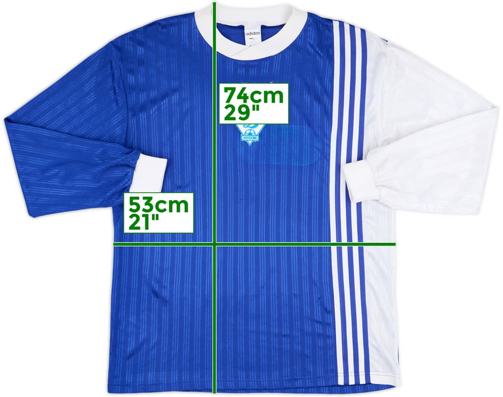 1997-98 adidas Template L/S Shirt (Dynamo Moscow) - 8/10 - (L)