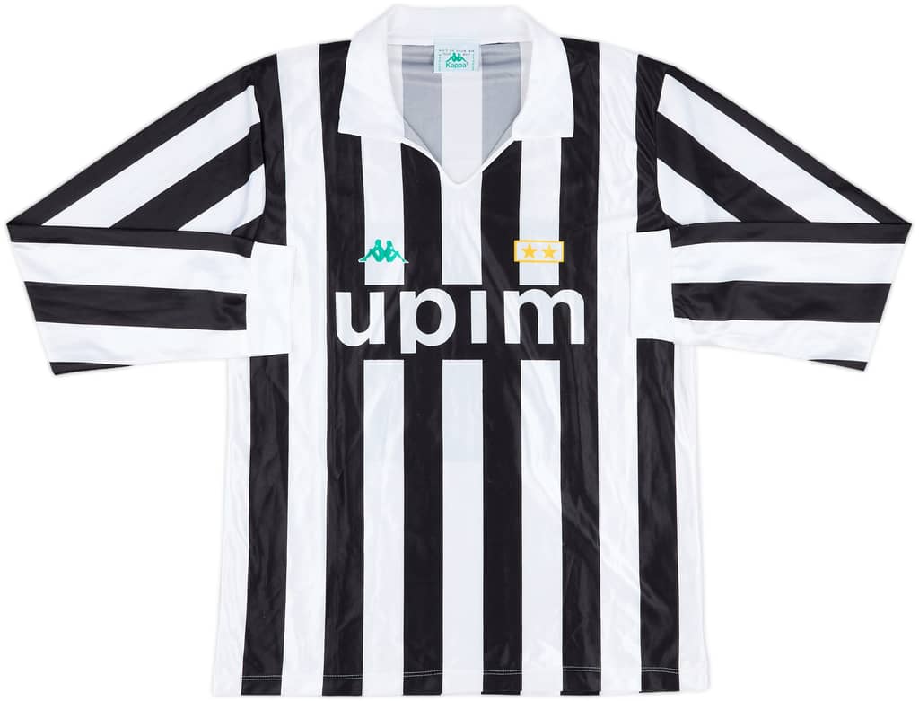 1991-92 Juventus Basic Home L/S Shirt - 9/10 - (XL)