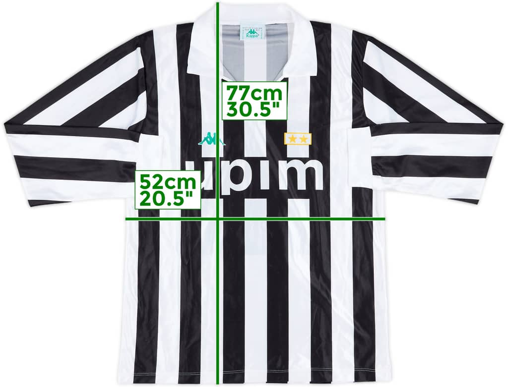 1991-92 Juventus Basic Home L/S Shirt - 9/10 - (XL)