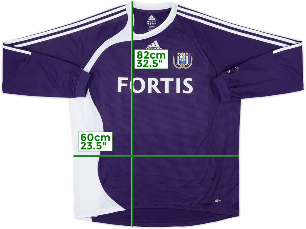 2006-08 Anderlecht Home L/S Shirt - 9/10 - (XL)