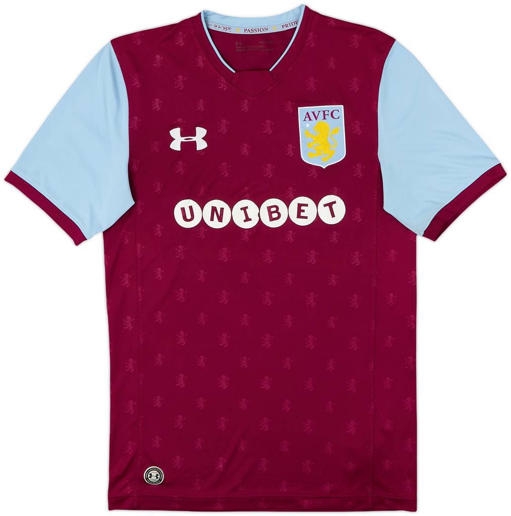 2017-18 Aston Villa Home Shirt - 6/10 - (S)