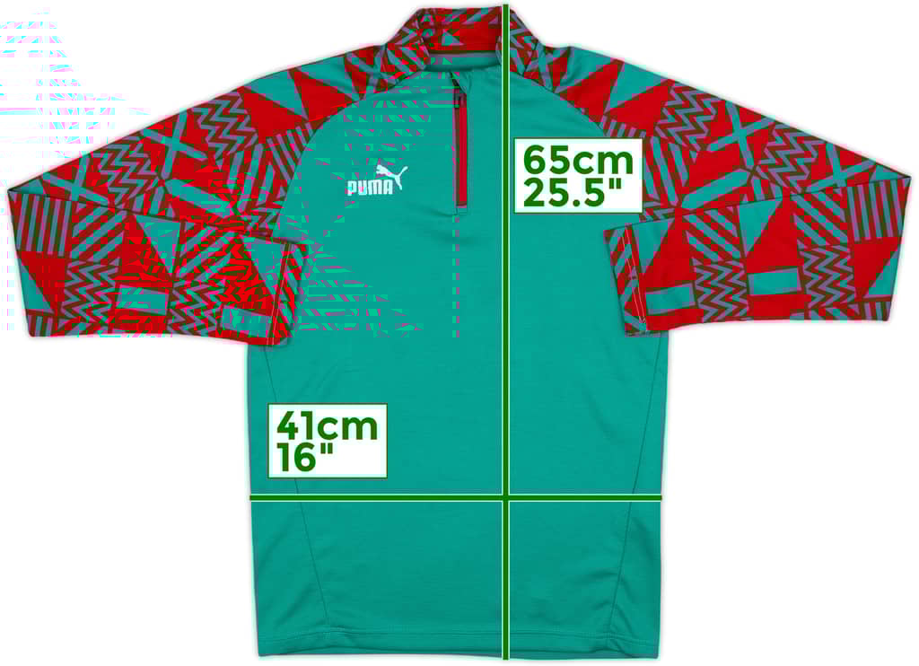2022-23 Morocco Puma 1/4 Zip Training Top - 8/10 - (L.Boys)