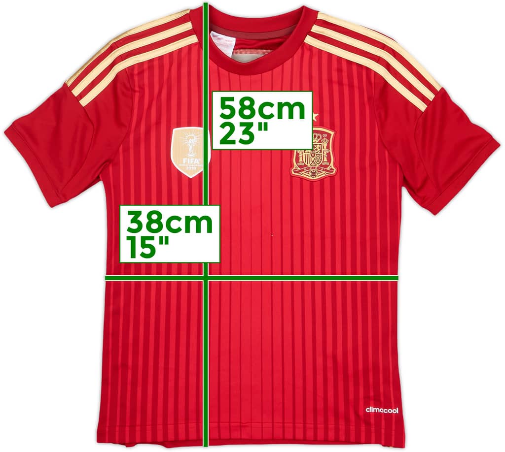 2013-15 Spain Home Shirt - 8/10 - (M.Boys)