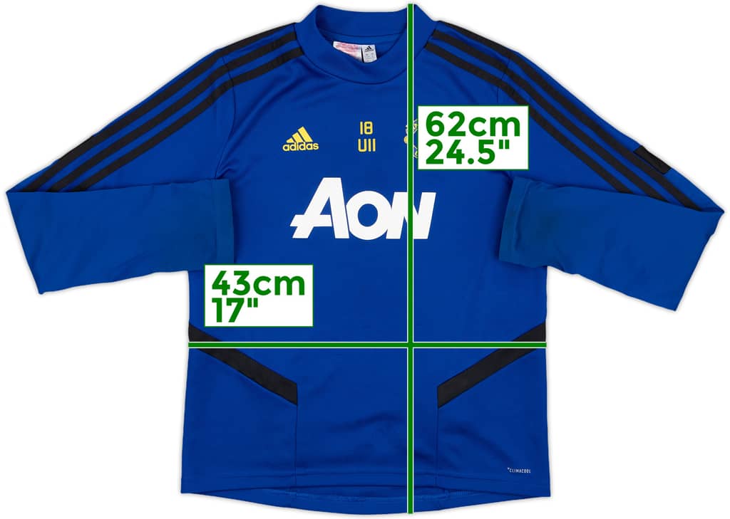 2019-20 Manchester United adidas Drill Top - 7/10 - (M.Boys)