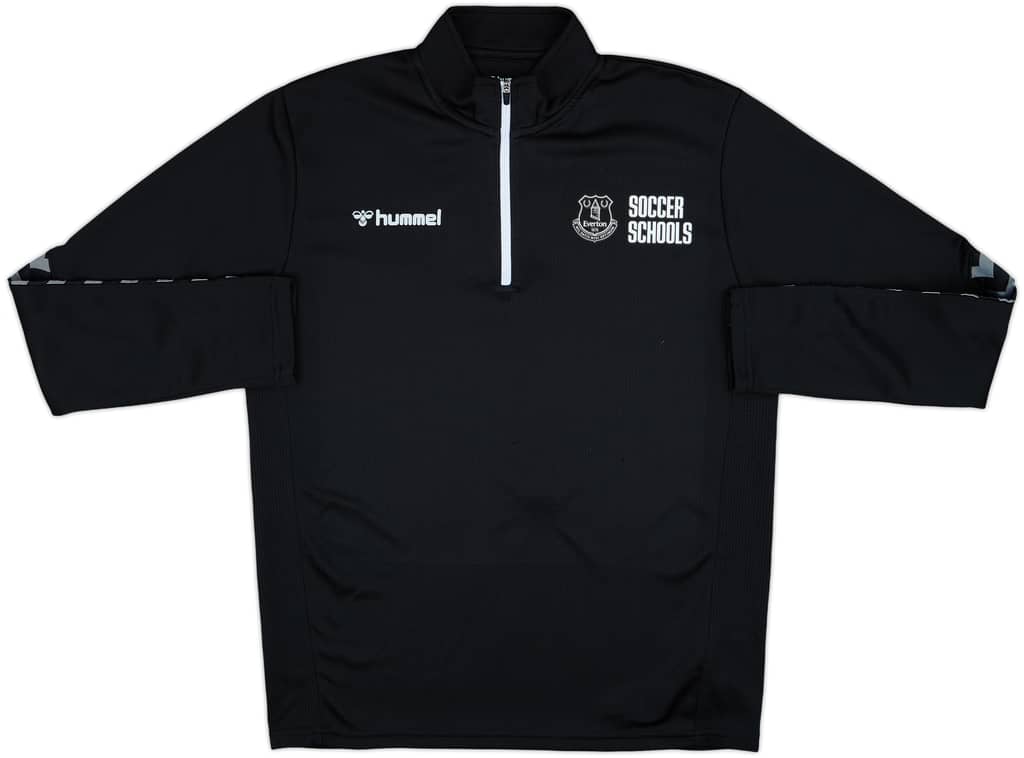 2021-22 Everton 'Soccer Schools' Hummel 1/4 Zip Drill Top - 8/10 - (L)