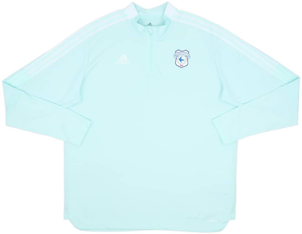 2021-22 Cardiff City adidas 1/4 Zip Sweat Top - 10/10 - (XXL)