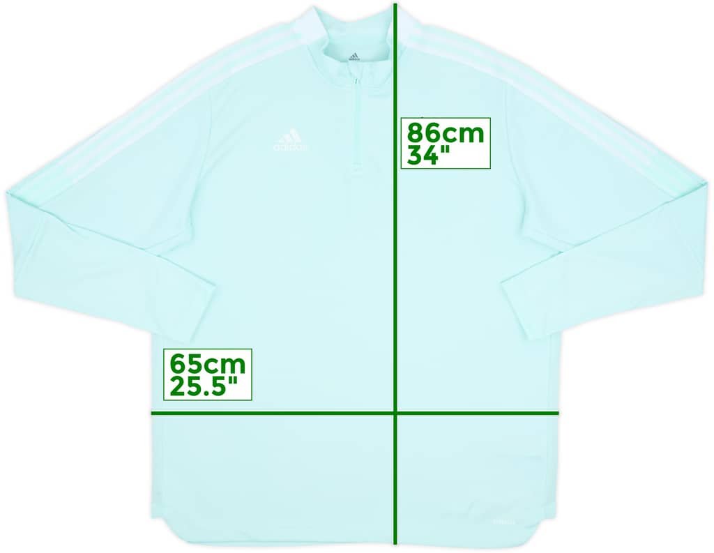 2021-22 Cardiff City adidas 1/4 Zip Sweat Top - 10/10 - (XXL)