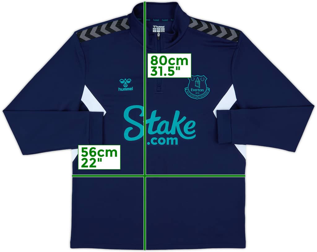 2023-24 Everton 1/4 Zip Hummel Drill Top - 10/10 - (XL)