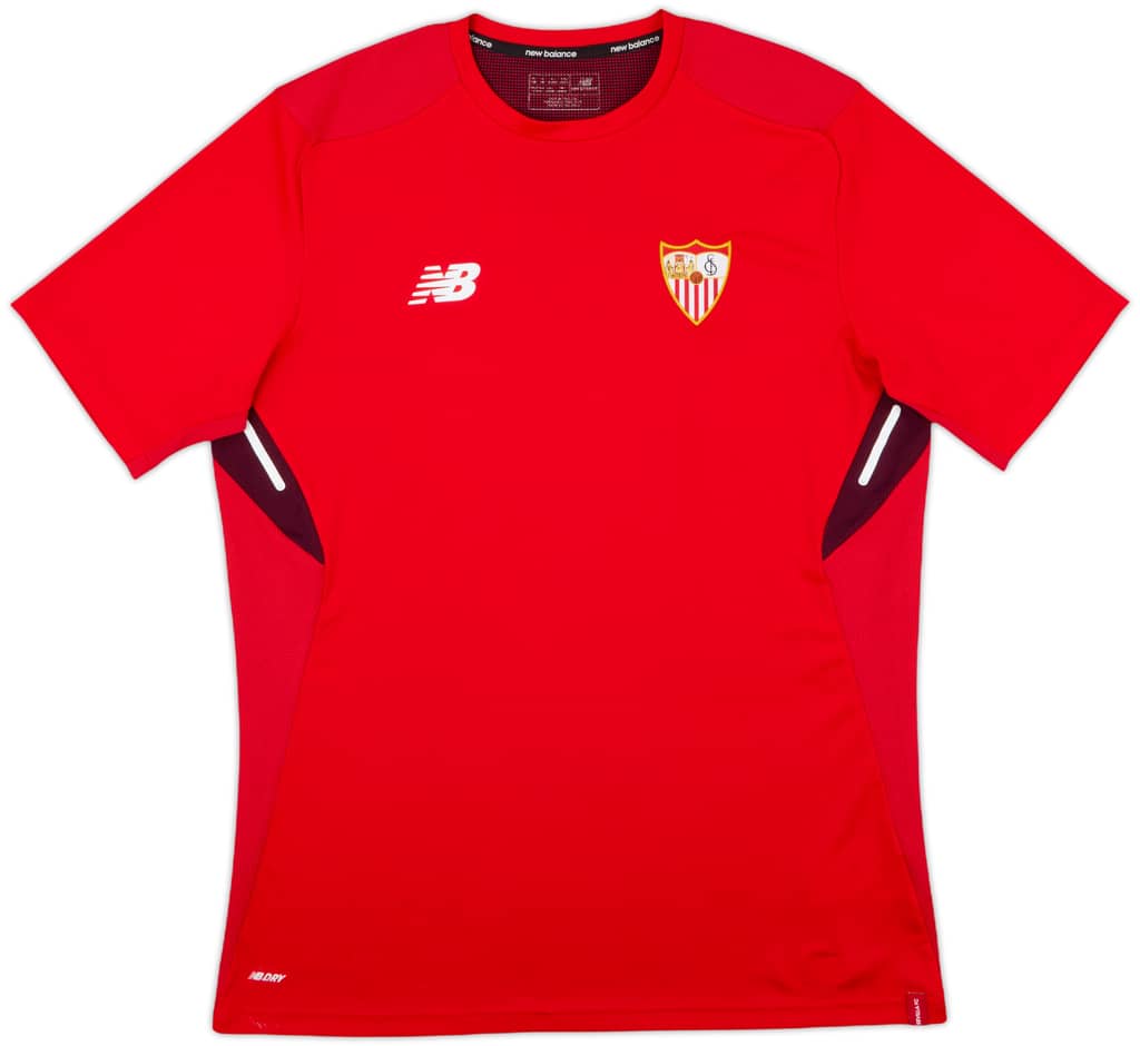 2017-18 Sevilla New Balance Training Shirt - 8/10 - (XL)