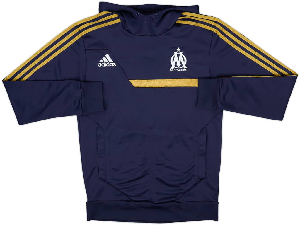 2013-14 Olympique Marseille adidas Hooded Sweat Top - 8/10 - (S)