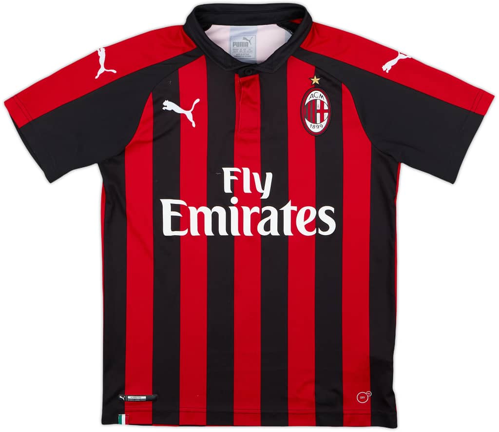 2018-19 AC Milan Home Shirt - 5/10 - (L.Boys)