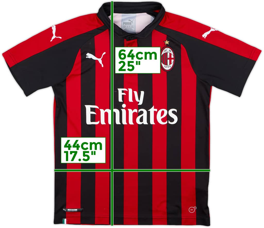 2018-19 AC Milan Home Shirt - 5/10 - (L.Boys)