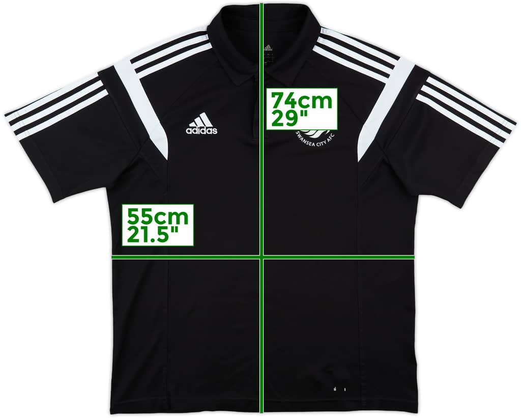 2014-15 Swansea City adidas Polo Shirt - 8/10 - (L)