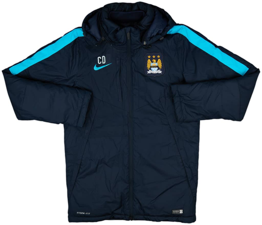 2015-16 Manchester City Nike Staff Issue Padded Bench Coat CD - 9/10 - (S)