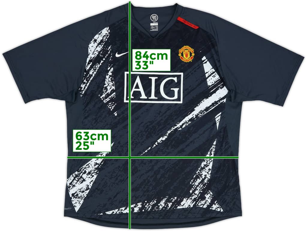 2007-08 Manchester United Nike Training Shirt - 9/10 - (XXL)