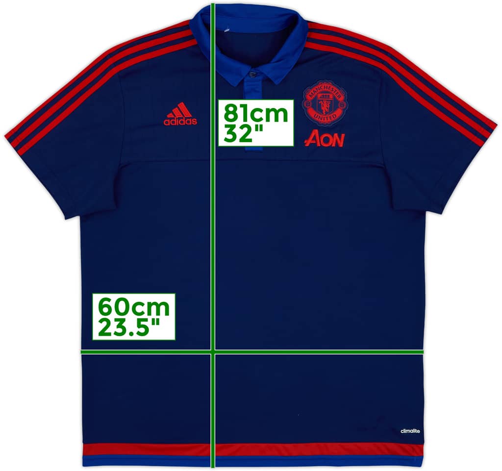 2015-16 Manchester United adidas Polo Shirt - 10/10 - (XL)