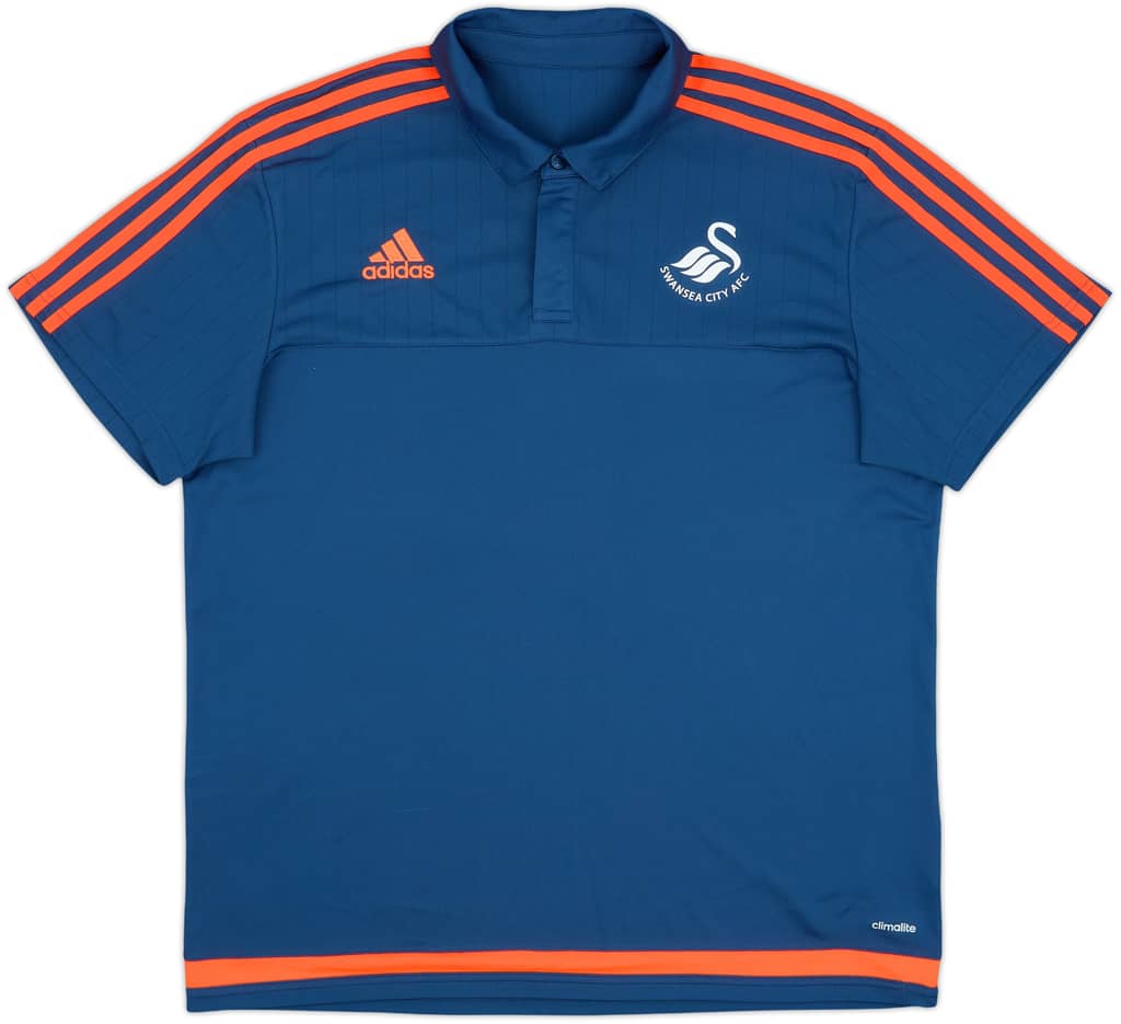 2015-16 Swansea adidas Polo Shirt - 9/10 - (XL)