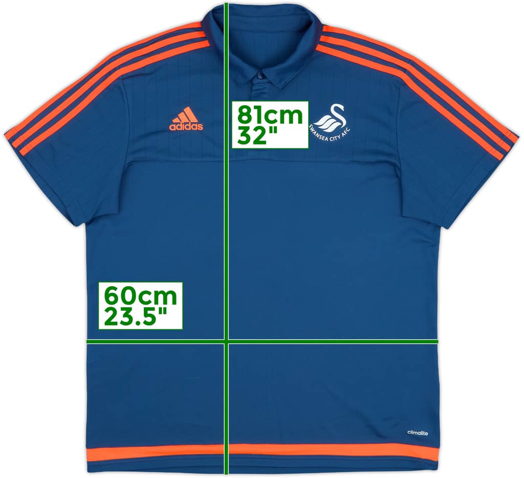 2015-16 Swansea adidas Polo Shirt - 9/10 - (XL)