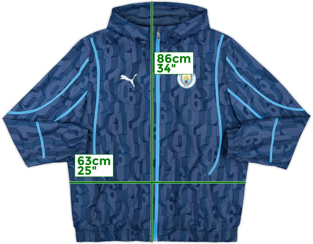 2023-24 Manchester City Puma Hooded Track Jacket - 8/10 - (XL)