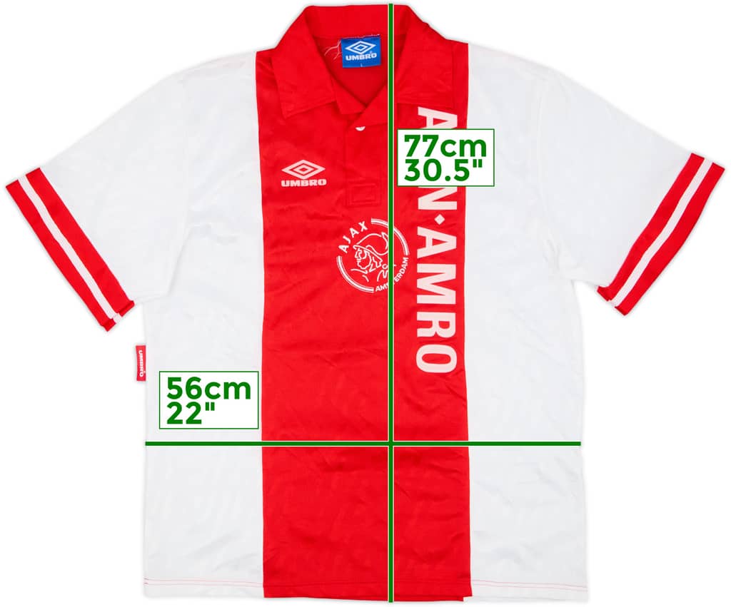 Camiseta de local de Ajax 1993-94 - 8/10 - (L)