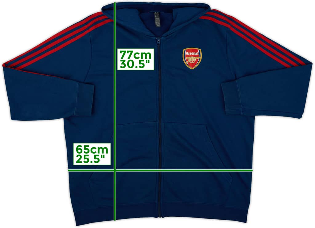 2019-20 Arsenal adidas Hooded Zip Top - 6/10 - (XXL)