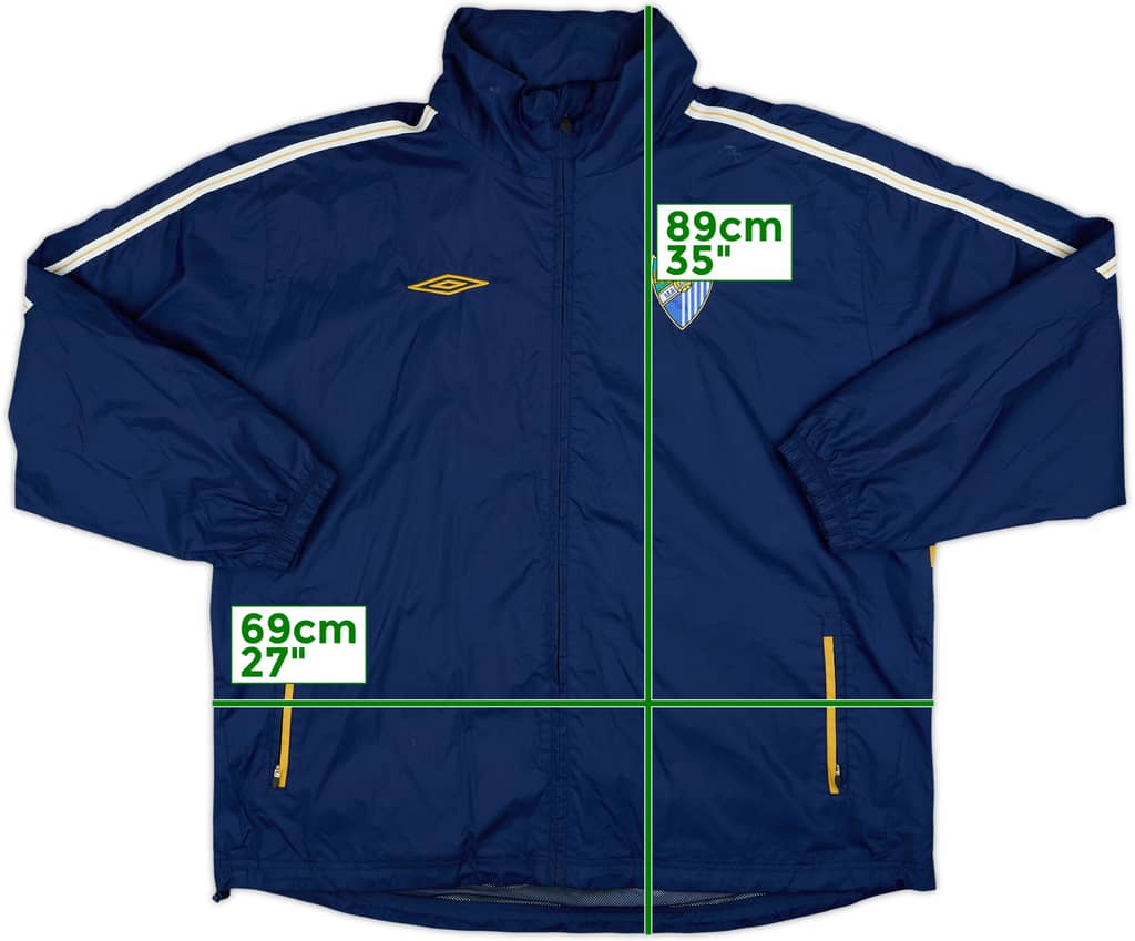 2001-02 Malaga Umbro Hooded Track Jacket - 8/10 - (XL)