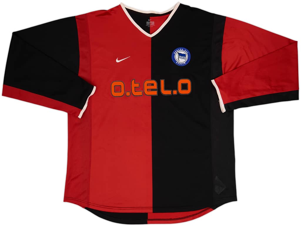 Camiseta de visitante de manga larga del Hertha Berlin 2001-02 - 6/10 - (XL)