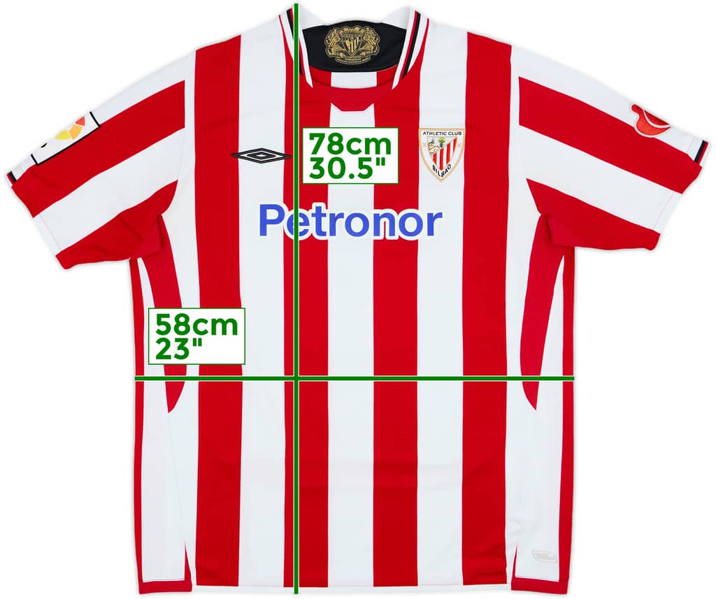 Camiseta de local del Athletic Bilbao 2009-10 - 7/10 - (XL)