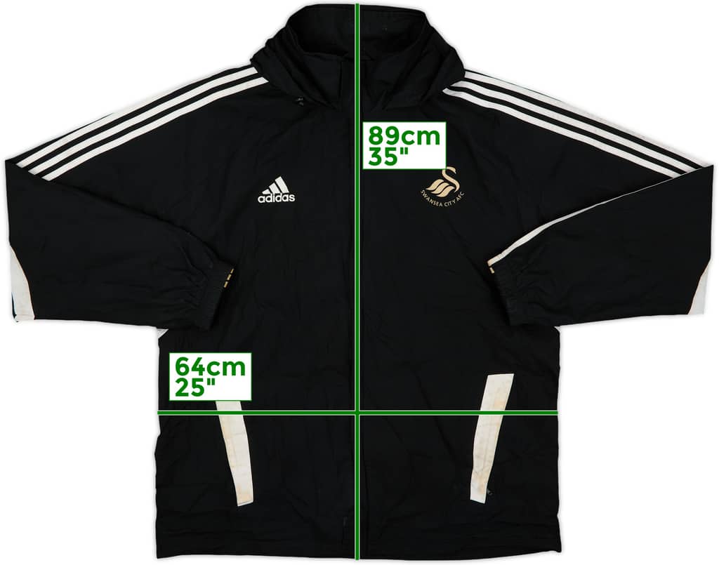 2014-15 Swansea adidas Hooded Rain Jacket - 6/10 - (XL/XXL)